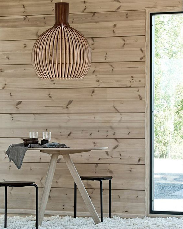 стильный светильник для деревянного дома